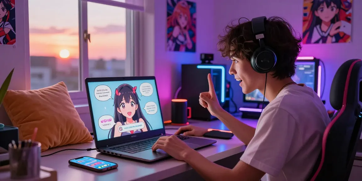 Engaging ecchi AI chat scene with vibrant anime character dialogue.
